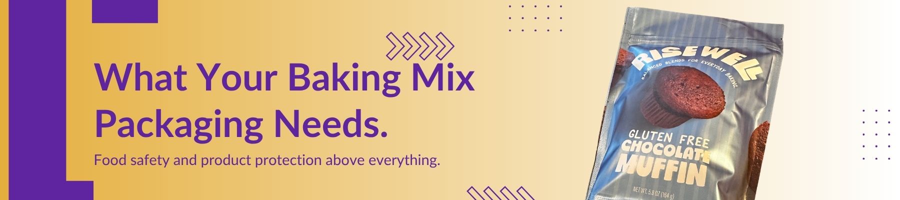 baking mix packaging pouch banner food safety