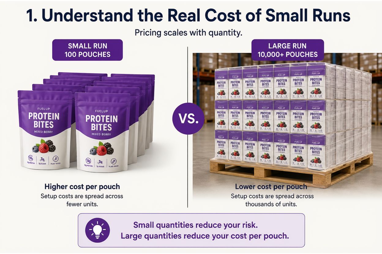 protein pouches showing economy of scale