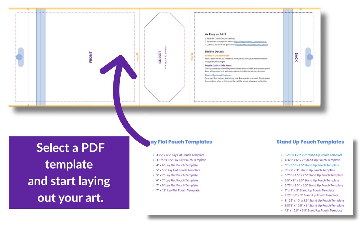 Adobe Illustrator Pouch Template Online Ordering