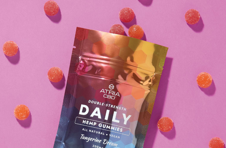 shiny spot foil metalized stand up pouch for cbd gummy