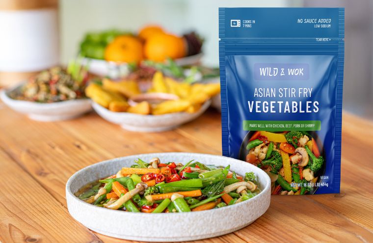 freeze dried meals and vegetables pouch