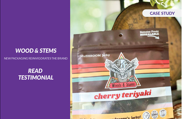 woods and stem stand up pouch testimonial